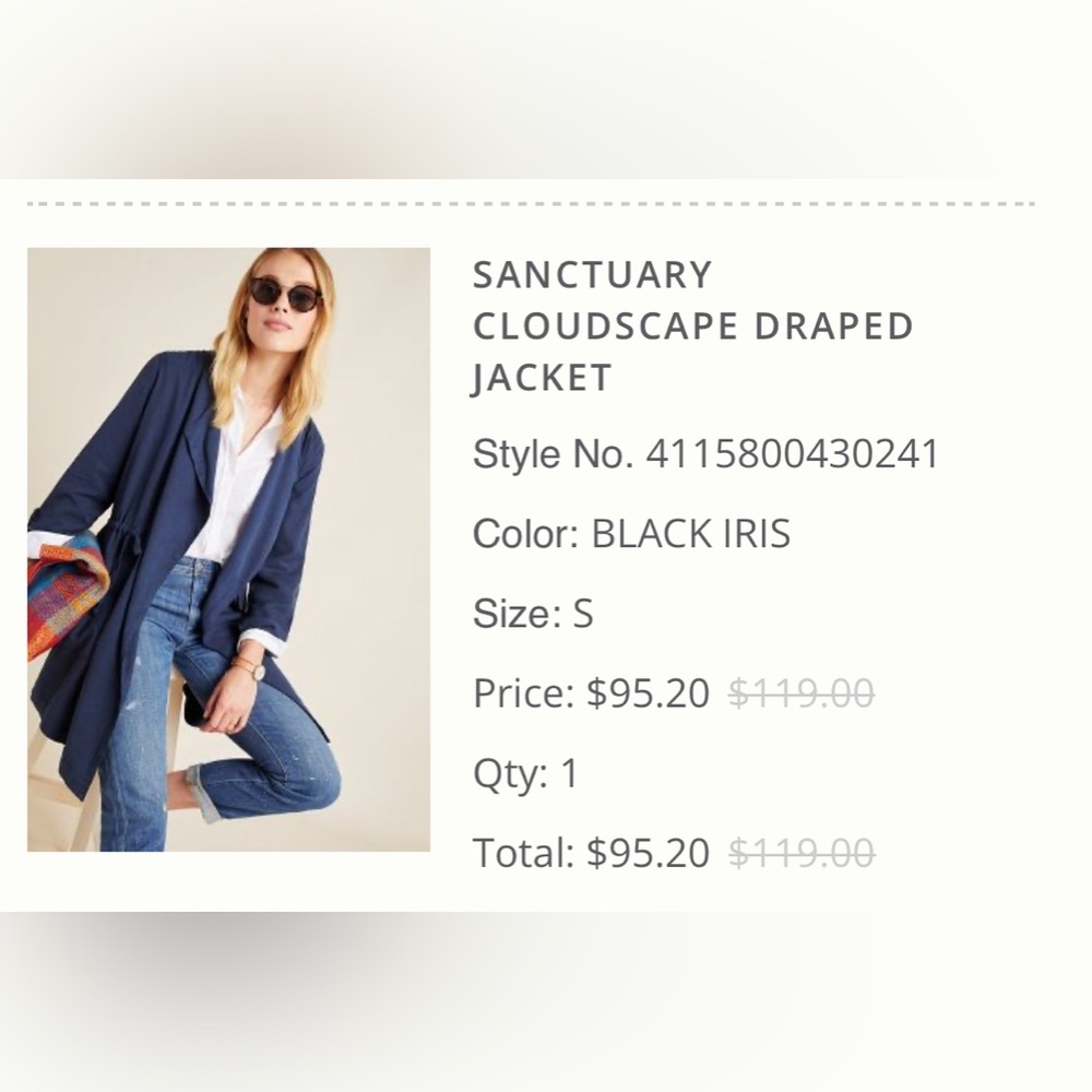 Sanctuary Cloudscape Draped Jacket - image 4